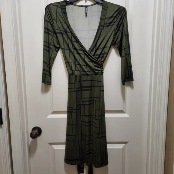 Dresses | Olive Green Fit And Flare Dress | Poshmark
